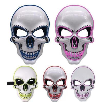 China Funny Halloween Mask LED Light Up Scary Mask Festival Cosplay Costume Mask 4 Modes Toy Halloween Party Decor Instant Light for sale