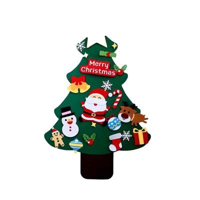 China Beautiful DIY Felt Christmas Tree Christmas Decorations For Home Santa Claus New Year Tree Christmas Ornament Navidad 2023 Christmas Gifts for sale