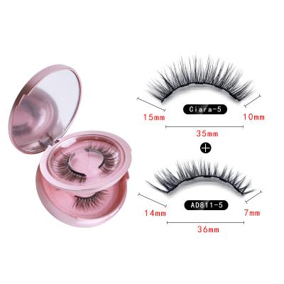 China Unique Luxury Free Sample Private Label Magnet Seller Thick Eyelash Magnetic Wicks 2 Pair Magnetic Wick Buckle for sale