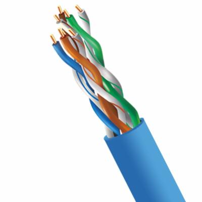 China Solid UTP CMP PVC Cat5e Plenum Rated Cable 24AWG High Speed Network Cable 1000FT for sale