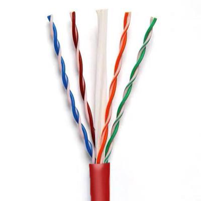 Cina 23AWG 250MHz Ethernet UTP CAT6 Cavo 1Gbps Rossa Rete PVC 500ft in vendita