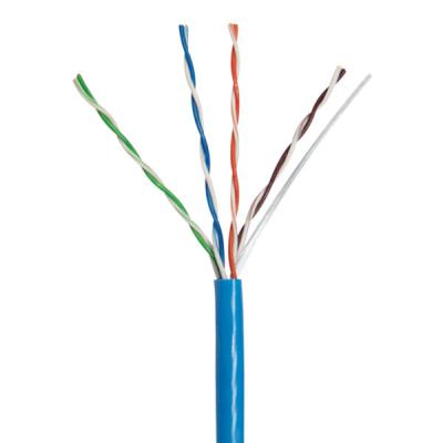 China CMR 24AWG UTP CAT5E Cable PVC 100MHz Cat5e Plenum Blue 1000 Feet for sale