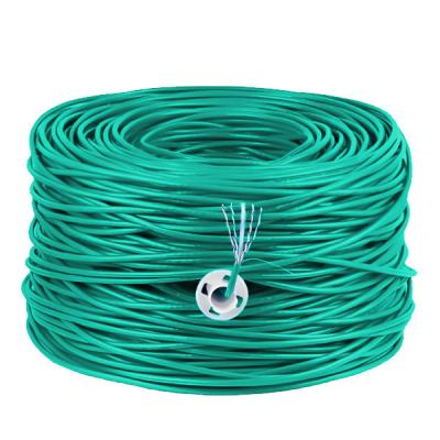 China LSZH UTP 100MHz 24 AWG Cat 5e Cable 1000ft Green High Sped Network Cable for sale