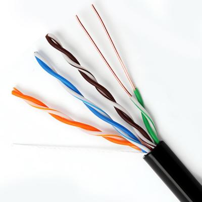 China 100MHz CAT5e UTP Outdoor Network Cable 1000FT 24AWG Solid PE Waterproof Cable for sale