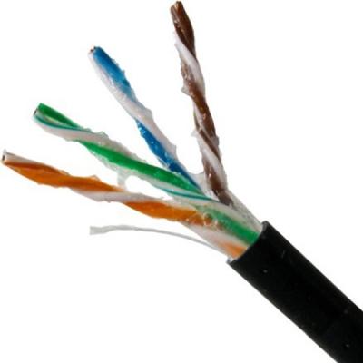 China 1000FT UTP CAT5E Cable Outdoor PE Cable 24AWG Extend To 350MHz Filling Glue Cable for sale