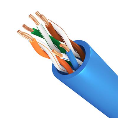 China CMX UTP CAT5E Cable PVC Network Cable 24AWG Solid Bare Copper 1000FT for sale