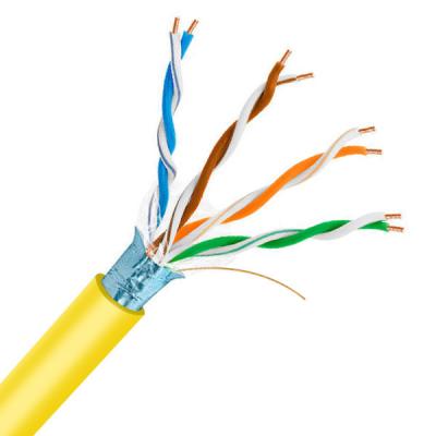 중국 카테고리5e FTP 24AWG 1000Ft 0.515mm Bare Copper Yellow PVC Jacket Cable 판매용