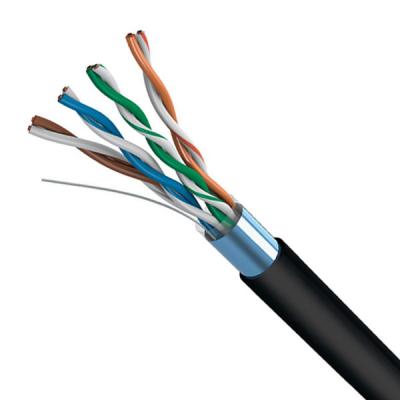 China 1000FT Cat5e FTP Outdoor PE 24AWG 100% Copper High Speed Network Cable for sale