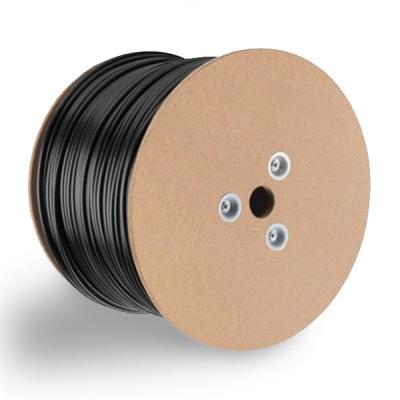 China 0.50mm Solid Copper FTP CAT 5E Outdoor PE+PVC Black Waterproof Network Cable for sale