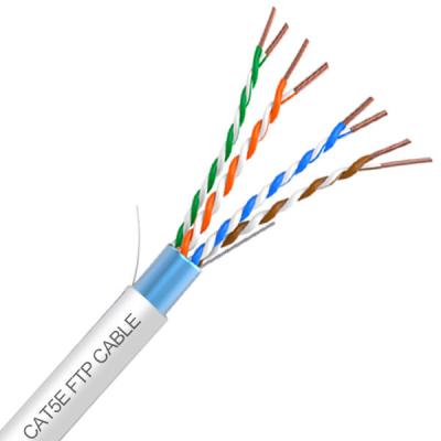 China CAT5E FTP White LSZH Cable Jacket 24AWG 100% Copper Pass Fluke for sale