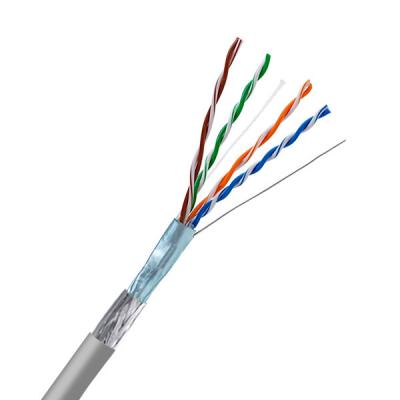 China CAT5E SFTP Gray LSZH Jacket 24AWG 100 MHz Ethernet Cable 328FT for sale