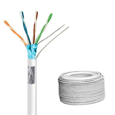 China Witte SFTP CAT5E kabel LSZH Jacket 24AWG netwerkkabel 100MHz 1000FT Te koop