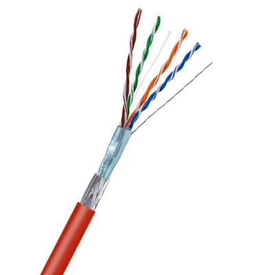 Chine 0.510mm Coupe nue Cat5e SFTP 24AWG fil de veste en PVC rouge 1000FT à vendre