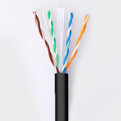 Cina Cable per all'aperto PE UTP CAT6 High Speed Lan Cable Nero 23AWG Solid Copper 1000FT in vendita