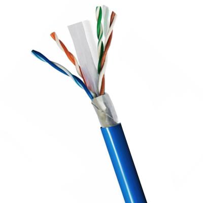 China 1Gbps FTP CAT6 Cable Blue 1000FT 23AWG Solid Bare Copper Network Cable for sale