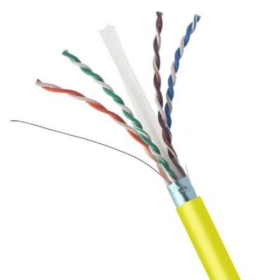 China 250MHz Cat6 FTP LSZH 23AWG 1000FT Yellow Cable 1000Mbps Shielding Network Cable for sale