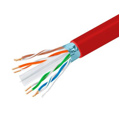 China Red PVC FTP CAT6 Cable 250MHz Lan Cable 23AWG 1Gbps Special For Project Cable for sale