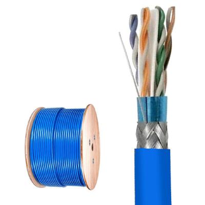 China LSZH SFTP CAT6 Cable 23AWG 250MHz 1000FT Ethernet Blue Network Cable for sale