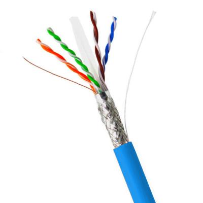 China 23AWG SFTP CAT6 Cable High Speed Network Cable With Blue PVC Jacket 1000ft for sale