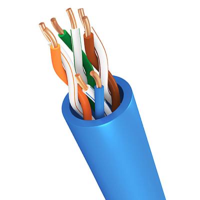 中国 CAT6A UTP 23AWG 10Gbps データ送信のためのブルー LSZH ジャケットケーブル 販売のため