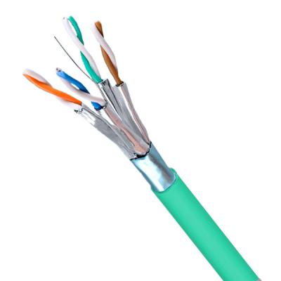 China Rede 23AWG 550MHz FFTP CAT6A Cable 1000FT com jaqueta de PVC verde à venda