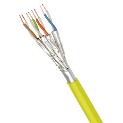 China Amarelo 23AWG CAT6A F FTP LSZH cabo Ethernet 500MHz 305m comprimento isolamento HDPE à venda