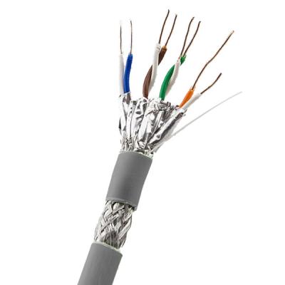 중국 보호된 이더넷 SFTP CAT6A 케이블 회색 PVC 케이블 500MHz 10Gbps 데이터 전송 판매용