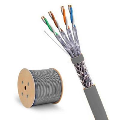 China Gray LSZH SFTP CAT7 Cable 23AWG Oxygen Free Copper Lan Cable 600MHz 1000FT for sale