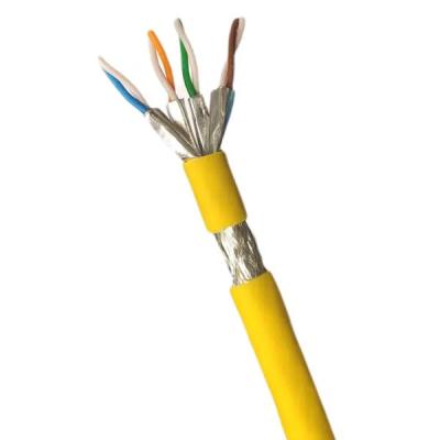 China CAT7 SFTP 23AWG Yellow LSZH IEC60332-1 600MHz Ethernet Cable 1000FT for sale