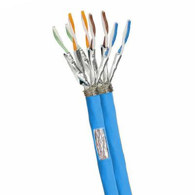 China PVC 23AWG SFTP CAT7A Cable 1000MHz High Speed Network Cable With Blue Jacket for sale