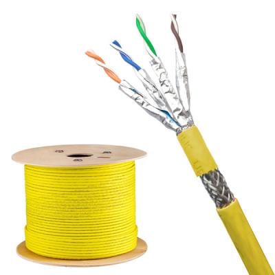 China Yellow CAT7A SFTP Cable With Shielded LSZH Jacket For 1000MHz Network Connections for sale