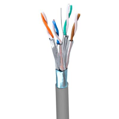 China 22AWG FFTP CAT8 Cable Gray LSZH LAN Cable For Bandwidth Intensive Applications 500FT for sale