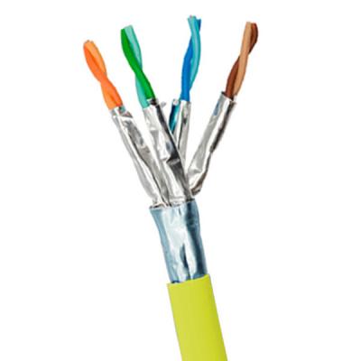 China LSZH Yellow Jacket FFTP CAT8 Cable 22AWG 2000MHz Ethernet High Speed Cable 1000Ft for sale