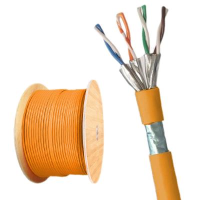 China CAT8 FFTP Orange PVC Jacket Kabel für 22AWG 40Gbps Rechenzentrum Kabel zu verkaufen