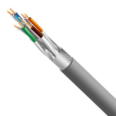 China Grauer SFTP CAT8 Kabel 22AWG LSZH 2000MHz Sauerstofffreies Kupfer Ethernet Kabel 500FT zu verkaufen