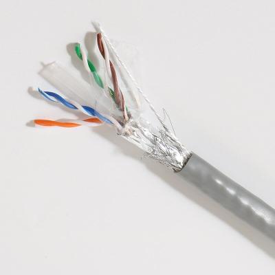 China Wholesale Bulk CAT6A SFTP 23AWG PVC Gray Jacket Cable Industrial-Grade Network Cable for sale