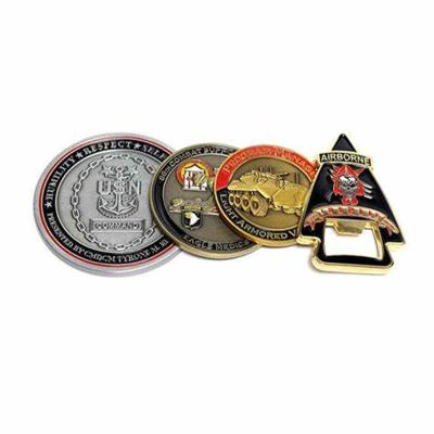 China Cheap Promotional Custom Sports Metal Europe Souvenir Rare Enamel Challenge Hard Metal Coins for sale