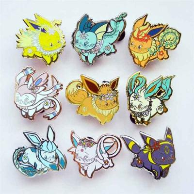 China Custom Hard Soft Pin Wholesale Enamel Pin Metal Badge Lapel Pin Europe Fashion Design Cartoon Animal Enamel Pin for sale