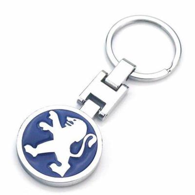 China Zinc alloy metal in stock custom double sided car custom zinc alloy metal logo metal logo key chain for sale