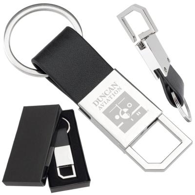 China Luxury Environmentally Friendly Custom Design Your Own Logo Metal Leather Keychain Leather Key Chain for sale