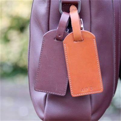 China China Cheap Custom Luggage Tag For Travel Bag Genuine Leather Luggage Tag for sale