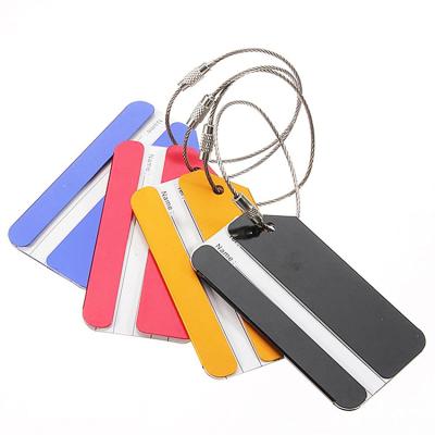 China Cheap Custom China Factory White Airplane Aluminum Metal Luggage Tag for sale