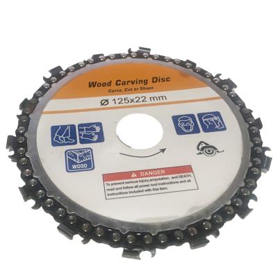 China Wood Ready To Ship In Stock Fast Shipping Wood Cutting Disc 5 Inch Chain Disc Double Saw Teeth For Power Angle Grinder for sale