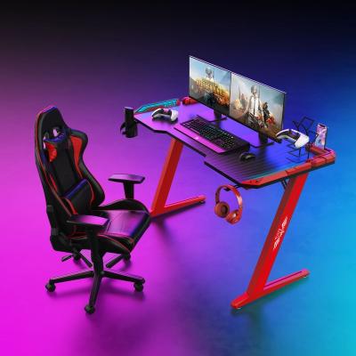 China Other Z Shaped RGB Desktop Comput Table PC Computer Gaming Desk Gaming_desk For Game for sale