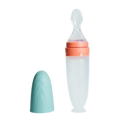 China BPA Free Quality Silicone Baby Food Squeeze Spoon Main Wholesale for sale