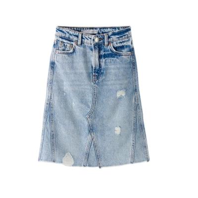 China Hot Sale Breathable Girls Jeans Skirt Casual Blue Jeans Skirt Girls Denim Skirt for sale