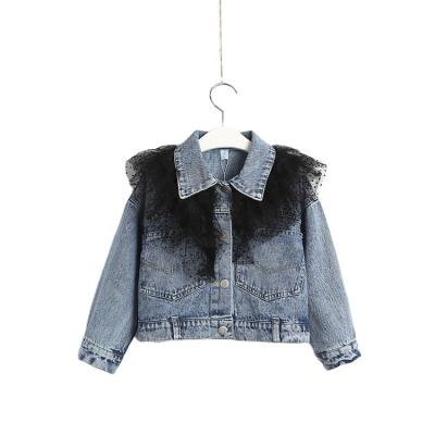 China New Arrival Breathable Toddler Girls Jacket Autumn Clothing Kids Lace Up Soft Denim Outwear Coat for sale