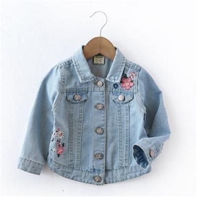 China Breathable Casual Design Denim Jacket For Girls Kids Spring Outerwear Denim Jacket for sale