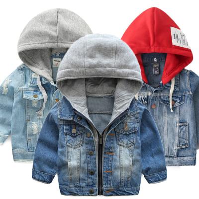 China French retro durable jacket babies jacket kids outerwear denim coat denim jacket custom for sale