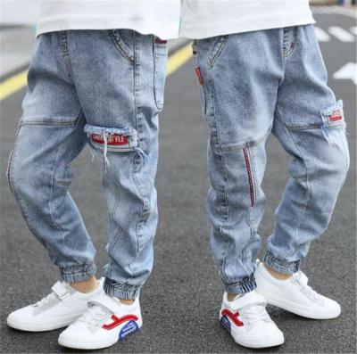 China Sustainable Casual Soft Denim Ankle-Length Pants Fashion Jeans Kids Jeans Pants for sale